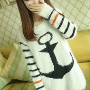 Military style anchor mohair sweet ..