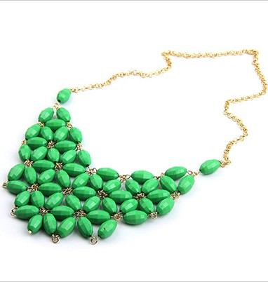 New Women Alloy Resin Bubble Fashion Bib Necklace （not process order until 22nd Fed 2013）
