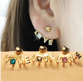 Chic Love Diamond Earring Stud Fseh303 (colors Send Out By Randomly)