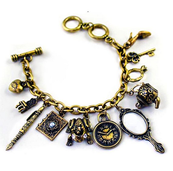 Vintage Gold Royal Charms Bracelet