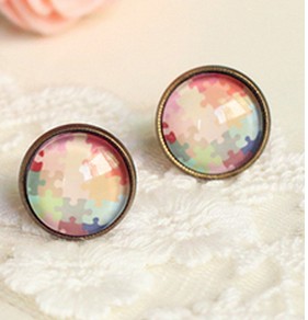 Color Candy Color Puzzle Time Earrings